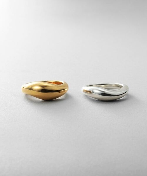 COCOSHNIK ONKITSCH / ココシュニックオンキッチュ リング | シルバー コンビカラー ニュアンススタックリング | 詳細2