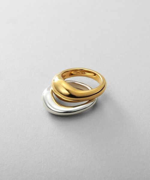 COCOSHNIK ONKITSCH / ココシュニックオンキッチュ リング | シルバー コンビカラー ニュアンススタックリング | 詳細5