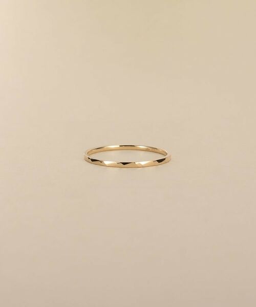 COCOSHNIK ONKITSCH / ココシュニックオンキッチュ リング | K10スキニーリング ダイアゴナルカット | 詳細1