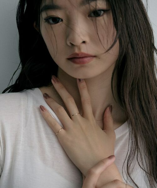 COCOSHNIK ONKITSCH / ココシュニックオンキッチュ リング | K10スキニーリング レクタングルパターン | 詳細7