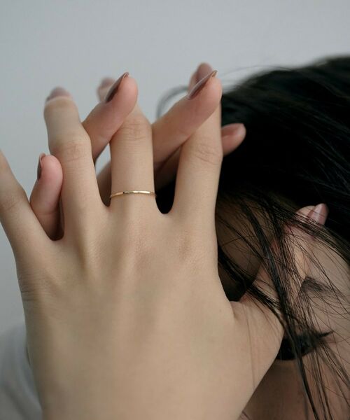 COCOSHNIK ONKITSCH / ココシュニックオンキッチュ リング | K10スキニーリング レクタングルパターン | 詳細8