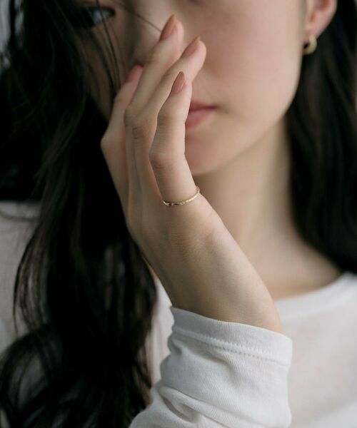 COCOSHNIK ONKITSCH / ココシュニックオンキッチュ リング | K10スキニーピンキーリング ミラーカット | 詳細8