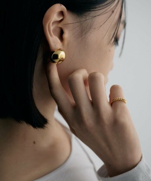 COCOSHNIK ONKITSCH / ココシュニックオンキッチュ リング | シルバー カーブチェーンモチーフピンキーリング GP | 詳細6