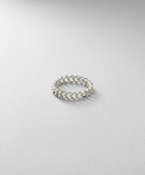 COCOSHNIK ONKITSCH / ココシュニックオンキッチュ リング | シルバー カーブチェーンモチーフピンキーリング | 詳細1