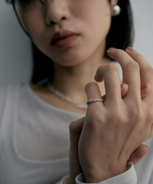 COCOSHNIK ONKITSCH / ココシュニックオンキッチュ リング | シルバー ボールラインピンキーリング | 詳細6