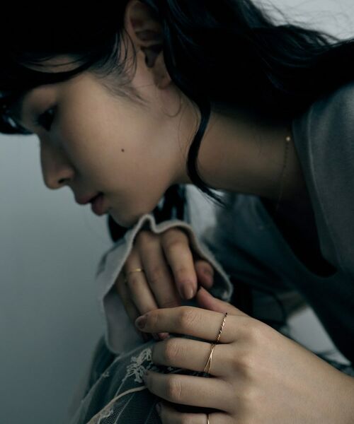 COCOSHNIK ONKITSCH / ココシュニックオンキッチュ リング | K10スキニーリング パラレルスラッシュ | 詳細7