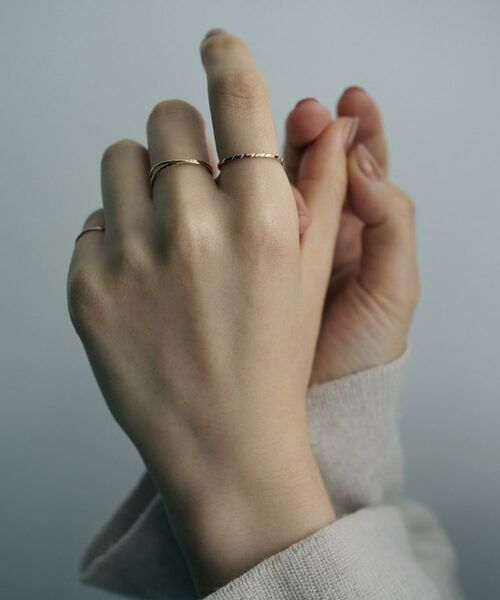 COCOSHNIK ONKITSCH / ココシュニックオンキッチュ リング | K10スキニーリング パラレルスラッシュ | 詳細8