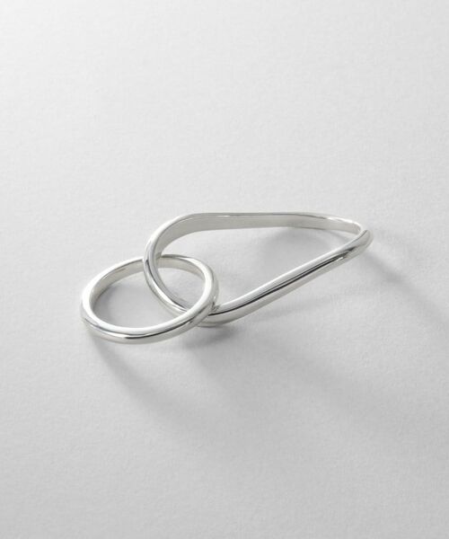 COCOSHNIK ONKITSCH / ココシュニックオンキッチュ リング | シルバー 【サステナブル】ダブルフィンガー ウェーブラインリング | 詳細4