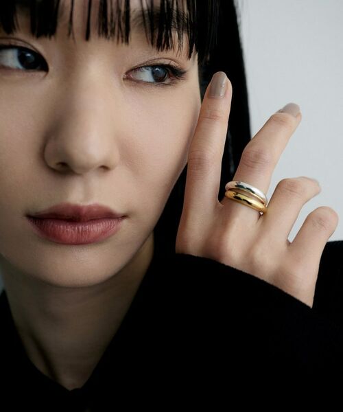 COCOSHNIK ONKITSCH / ココシュニックオンキッチュ リング | シルバー コンビカラー デュアルドームリング | 詳細6