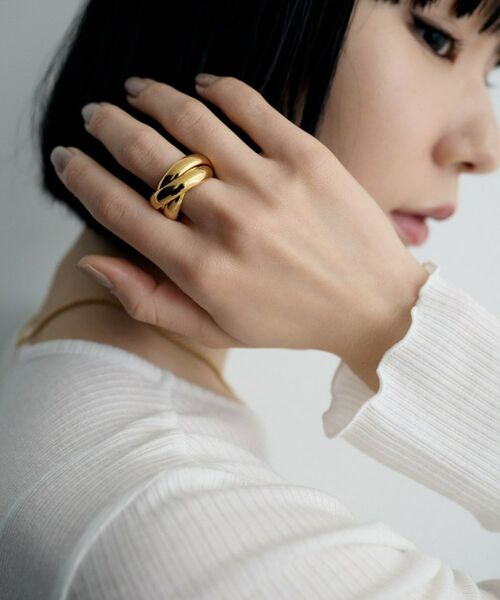 COCOSHNIK ONKITSCH / ココシュニックオンキッチュ リング | シルバー ボリュームリング ドームトリプル（16号、18号） GP | 詳細6