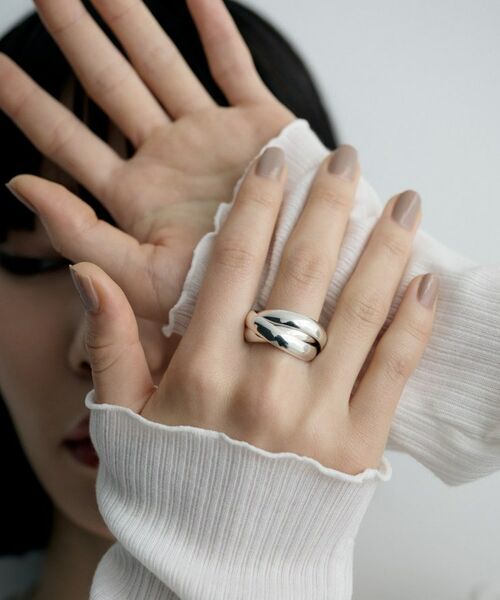 COCOSHNIK ONKITSCH / ココシュニックオンキッチュ リング | シルバー ボリュームリング ドームトリプル（16号、18号） | 詳細7