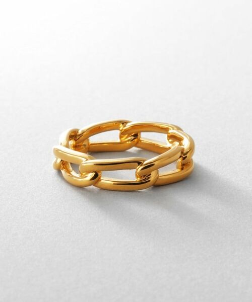 COCOSHNIK ONKITSCH / ココシュニックオンキッチュ リング | シルバー ロングカーブチェーンモチーフリング（16号、18号） GP | 詳細2