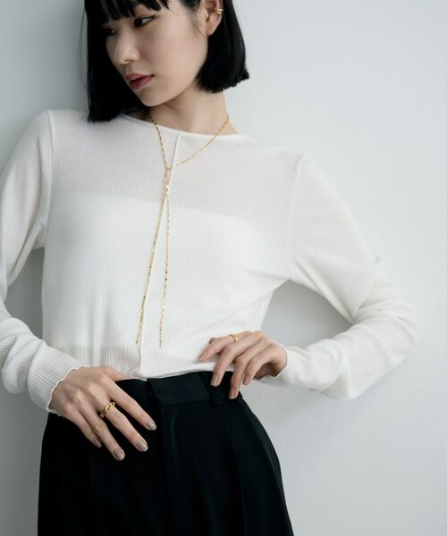 COCOSHNIK ONKITSCH / ココシュニックオンキッチュ リング | シルバー ロングカーブチェーンモチーフリング（16号、18号） GP | 詳細5