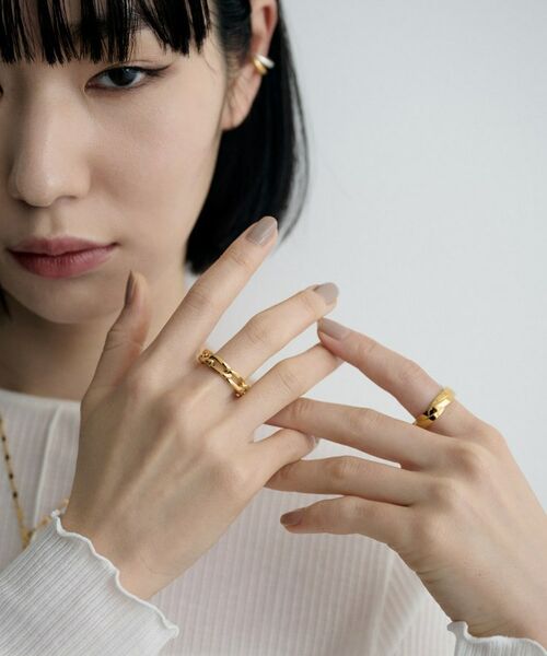 COCOSHNIK ONKITSCH / ココシュニックオンキッチュ リング | シルバー ロングカーブチェーンモチーフリング（16号、18号） GP | 詳細6