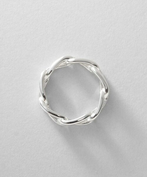 COCOSHNIK ONKITSCH / ココシュニックオンキッチュ リング | シルバー ロングカーブチェーンモチーフリング（16号、18号） | 詳細3