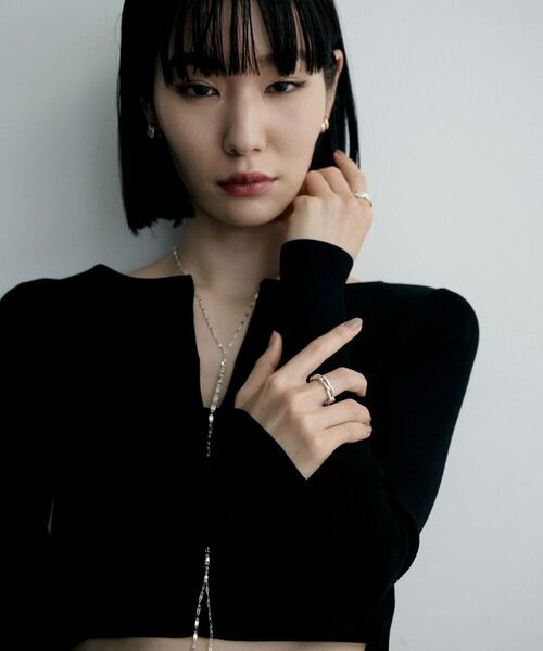 COCOSHNIK ONKITSCH / ココシュニックオンキッチュ リング | シルバー ロングカーブチェーンモチーフリング（16号、18号） | 詳細5