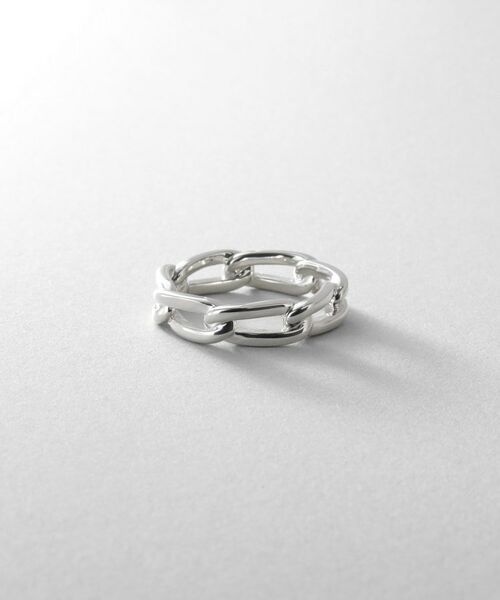 COCOSHNIK ONKITSCH / ココシュニックオンキッチュ リング | シルバー ロングカーブチェーンモチーフリング（16号、18号）（シルバー(600)）