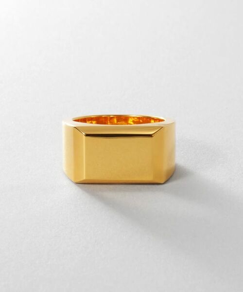 COCOSHNIK ONKITSCH / ココシュニックオンキッチュ リング | シルバー バケットカット シグネットリング（16号、18号） GP | 詳細2