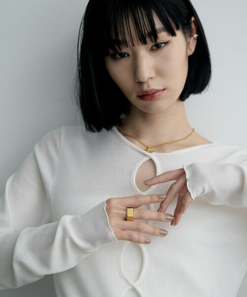 COCOSHNIK ONKITSCH / ココシュニックオンキッチュ リング | シルバー バケットカット シグネットリング（16号、18号） GP | 詳細5