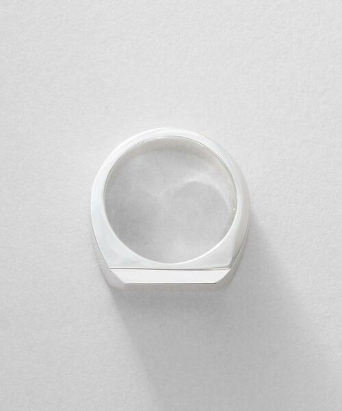COCOSHNIK ONKITSCH / ココシュニックオンキッチュ リング | シルバー バケットカット シグネットリング（16号、18号） | 詳細3