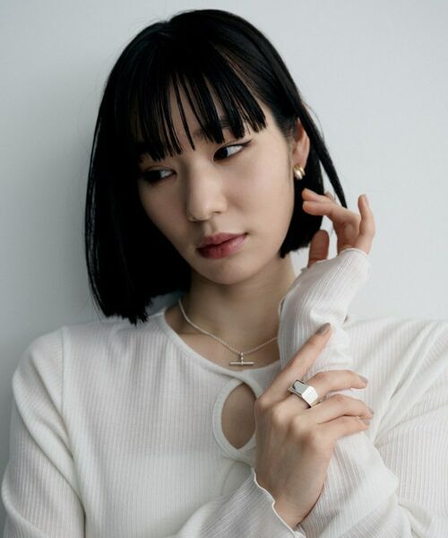 COCOSHNIK ONKITSCH / ココシュニックオンキッチュ リング | シルバー バケットカット シグネットリング（16号、18号） | 詳細5