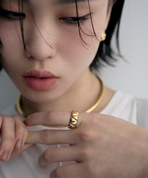 COCOSHNIK ONKITSCH / ココシュニックオンキッチュ リング | シルバー キルトリングL GP | 詳細6