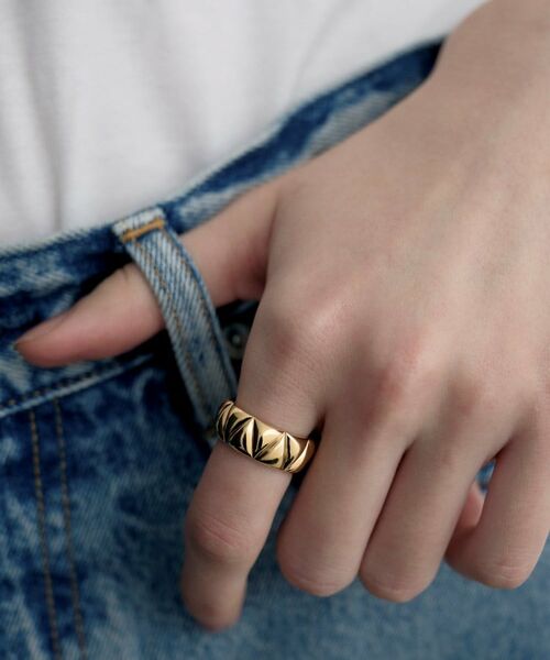 COCOSHNIK ONKITSCH / ココシュニックオンキッチュ リング | シルバー キルトリングL GP | 詳細7