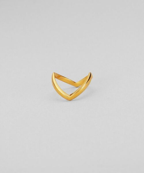 COCOSHNIK ONKITSCH / ココシュニックオンキッチュ リング | シルバー Vラインリング GP（ゴールド(600)）