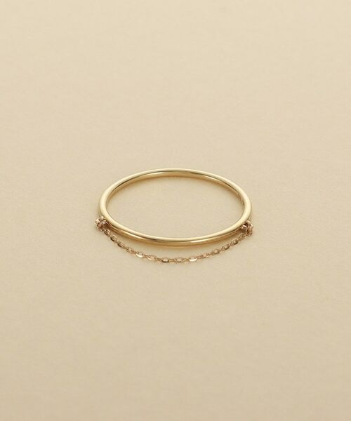 COCOSHNIK ONKITSCH / ココシュニックオンキッチュ リング | K10ミラーカットチェーン ドレープリング | 詳細2