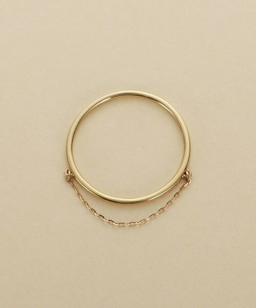 COCOSHNIK ONKITSCH / ココシュニックオンキッチュ リング | K10ミラーカットチェーン ドレープリング | 詳細3