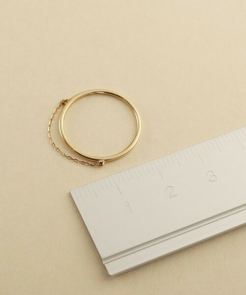 COCOSHNIK ONKITSCH / ココシュニックオンキッチュ リング | K10ミラーカットチェーン ドレープリング | 詳細4