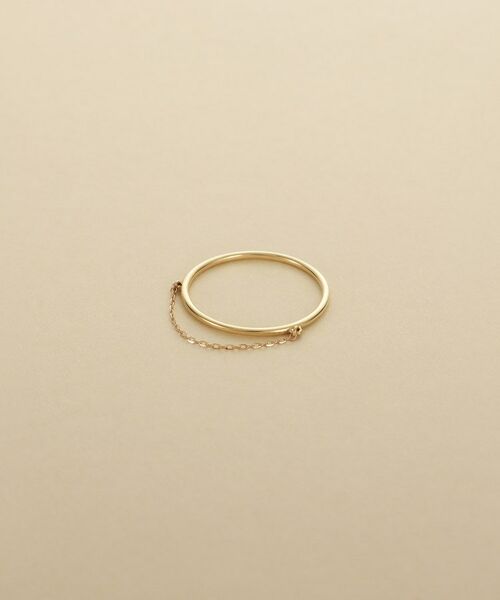 COCOSHNIK ONKITSCH / ココシュニックオンキッチュ リング | K10ミラーカットチェーン ドレープリング（イエローゴールド(100)）