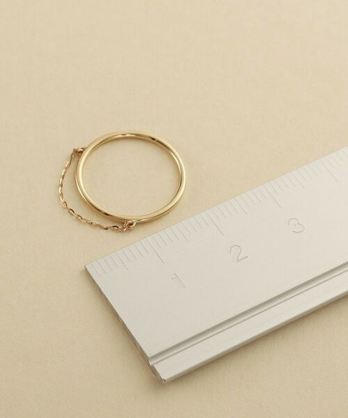 COCOSHNIK ONKITSCH / ココシュニックオンキッチュ リング | K10ミラーカットチェーン ドレープピンキーリング | 詳細4