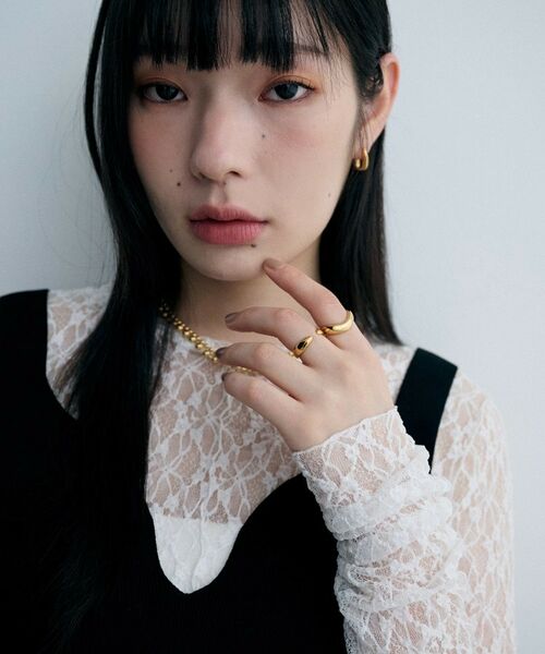 COCOSHNIK ONKITSCH / ココシュニックオンキッチュ リング | シルバー ウェーブラインリングL GP | 詳細6