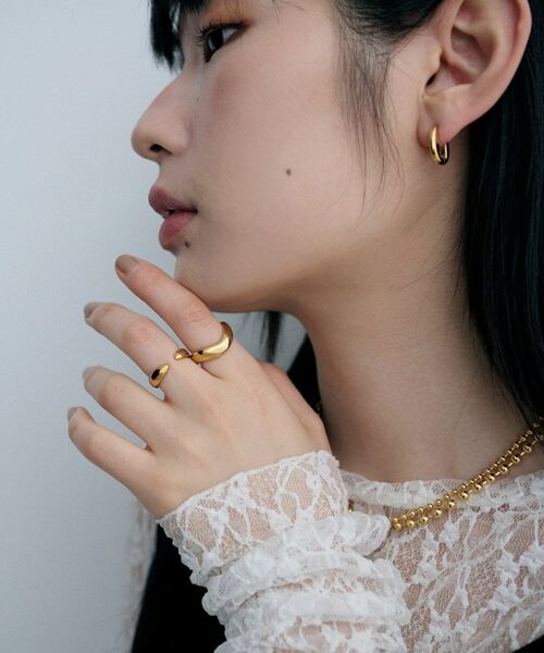 COCOSHNIK ONKITSCH / ココシュニックオンキッチュ リング | シルバー ウェーブラインリングL GP | 詳細7