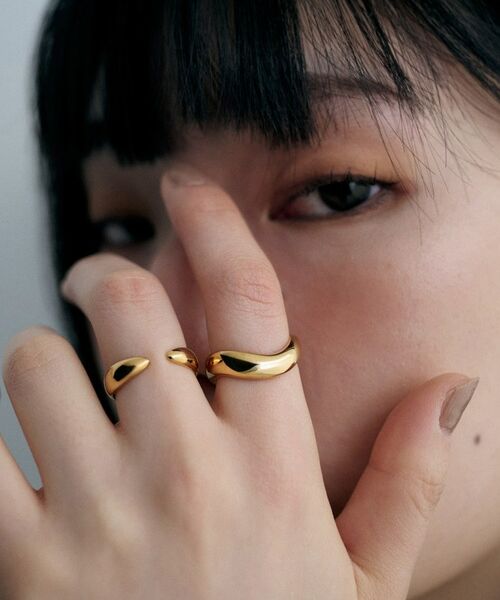 COCOSHNIK ONKITSCH / ココシュニックオンキッチュ リング | シルバー ウェーブラインリングL GP | 詳細8