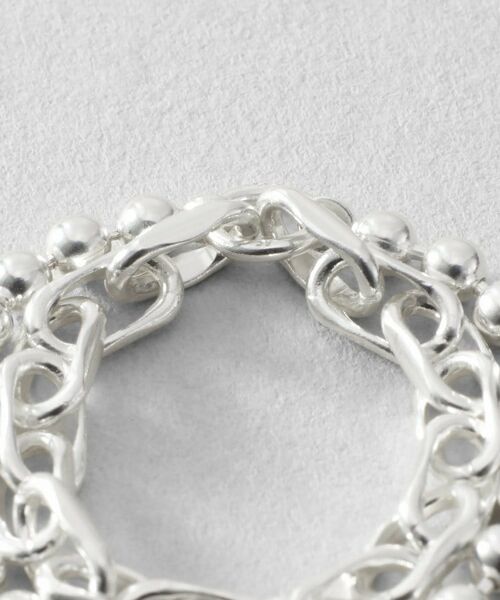 COCOSHNIK ONKITSCH / ココシュニックオンキッチュ リング | シルバー ダブルチェーンリング ケーブル・ボールチェーン | 詳細4