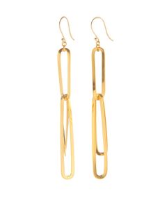 COCOSHNIK ONKITSCH / ココシュニックオンキッチュ ピアス・イヤリング | グラデーションチェーン長角 フックピアス (K10フック)