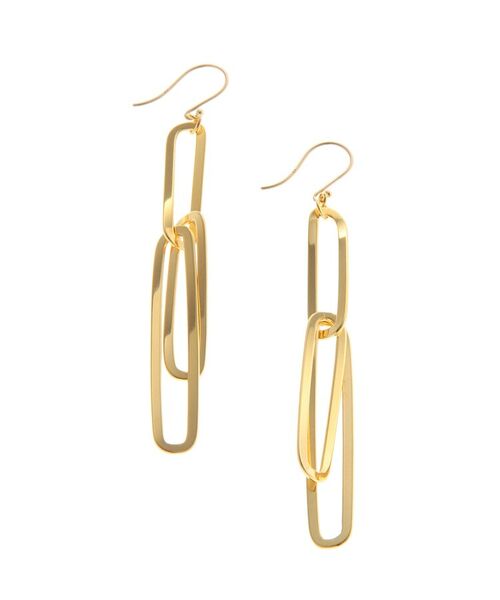 COCOSHNIK ONKITSCH / ココシュニックオンキッチュ ピアス・イヤリング | グラデーションチェーン長角 フックピアス (K10フック) | 詳細2