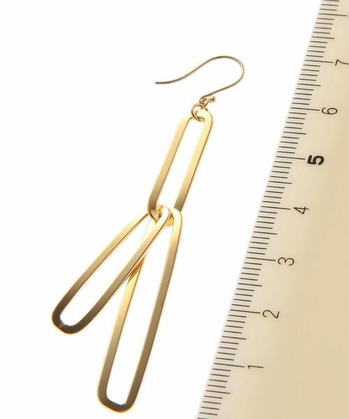 COCOSHNIK ONKITSCH / ココシュニックオンキッチュ ピアス・イヤリング | グラデーションチェーン長角 フックピアス (K10フック) | 詳細6