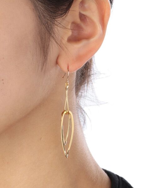 COCOSHNIK ONKITSCH / ココシュニックオンキッチュ ピアス・イヤリング | グラデーションチェーンオーバル フックピアス (K10フック) | 詳細4