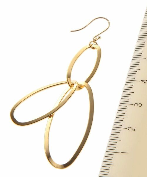 COCOSHNIK ONKITSCH / ココシュニックオンキッチュ ピアス・イヤリング | グラデーションチェーンオーバル フックピアス (K10フック) | 詳細6