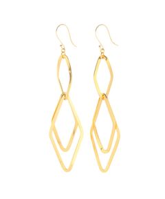 COCOSHNIK ONKITSCH / ココシュニックオンキッチュ ピアス・イヤリング | グラデーションチェーン菱形 フックピアス (K10フック)