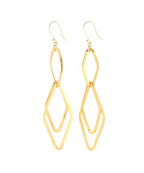 COCOSHNIK ONKITSCH / ココシュニックオンキッチュ ピアス・イヤリング | グラデーションチェーン菱形 フックピアス (K10フック) | 詳細1