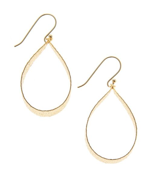 COCOSHNIK ONKITSCH / ココシュニックオンキッチュ ピアス・イヤリング | テクスチャープレート フープピアス(S) (K10ポスト) | 詳細2