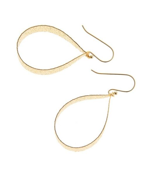 COCOSHNIK ONKITSCH / ココシュニックオンキッチュ ピアス・イヤリング | テクスチャープレート フープピアス(S) (K10ポスト) | 詳細3