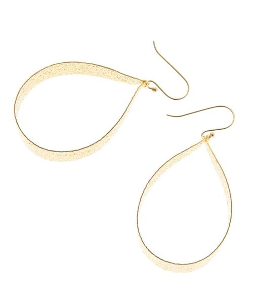 COCOSHNIK ONKITSCH / ココシュニックオンキッチュ ピアス・イヤリング | テクスチャープレート フープピアス(M) (K10ポスト) | 詳細3