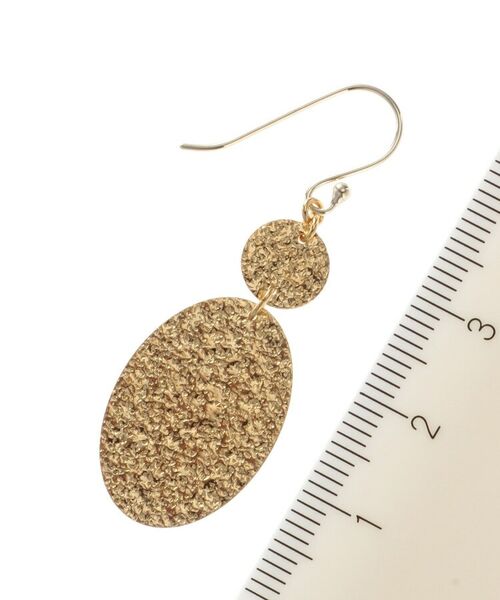 COCOSHNIK ONKITSCH / ココシュニックオンキッチュ ピアス・イヤリング | テクスチャープレートオーバル×サークル2連 フックピアス | 詳細6