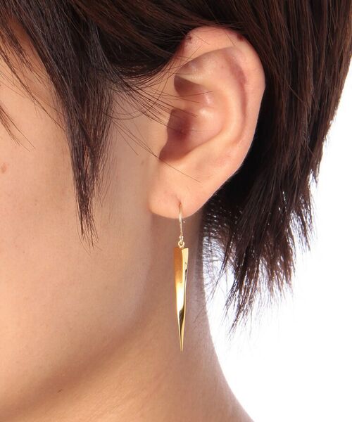 COCOSHNIK ONKITSCH / ココシュニックオンキッチュ ピアス・イヤリング | 三角ネジリ フックピアス(K10フック) | 詳細4