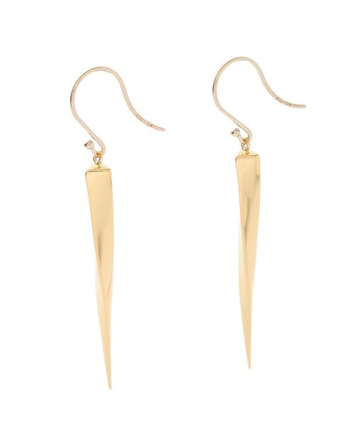 COCOSHNIK ONKITSCH / ココシュニックオンキッチュ ピアス・イヤリング | 三角ネジリ フックピアス(K10フック)（ゴールド系(500)）